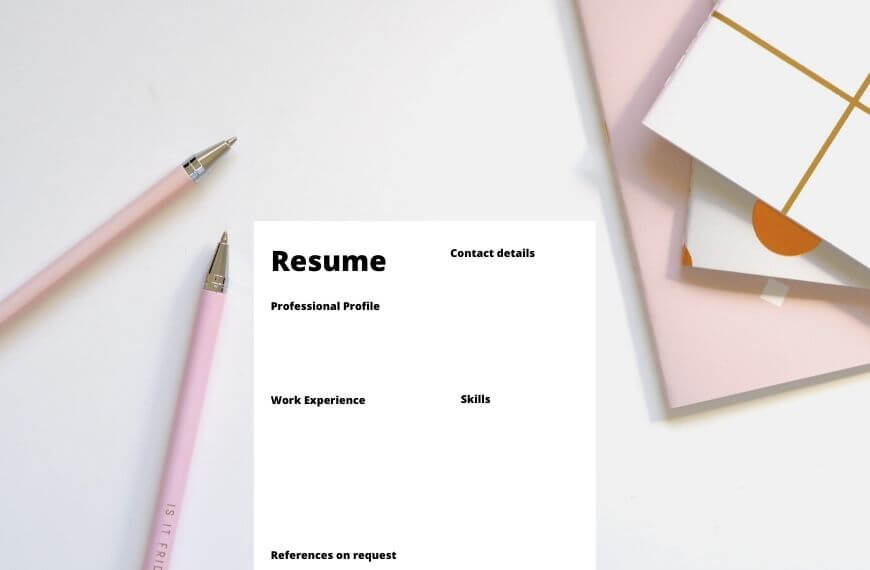 resume or cv with gaps in it