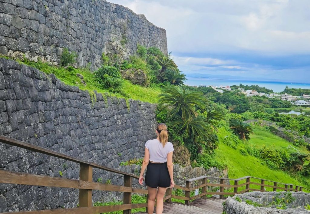Me standing next to the ruins of Katsuren which is one of the best preserved castles in Okinawa