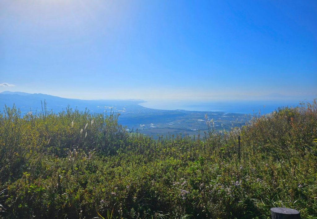 The coast and bay as seen from the top of Mt Usu