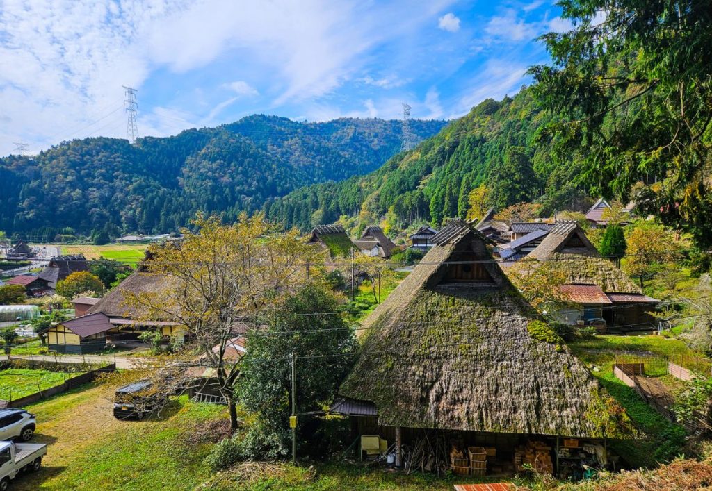 This is the view from one of the highest points in the village. You can see 8 of the thatched roofs from here.